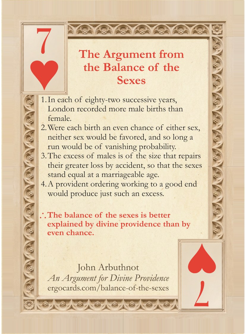The Argument from the Balance of the Sexes, card face