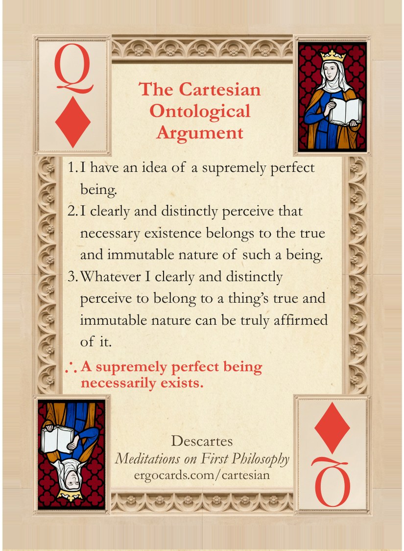 The Cartesian Ontological Argument, card face