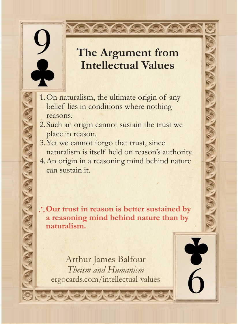 The Argument from Intellectual Values, card face