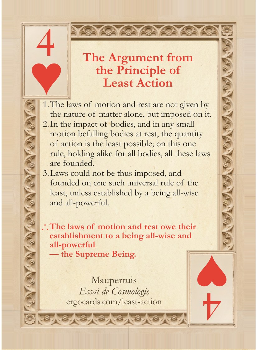 The Argument from the Principle of Least Action, card face