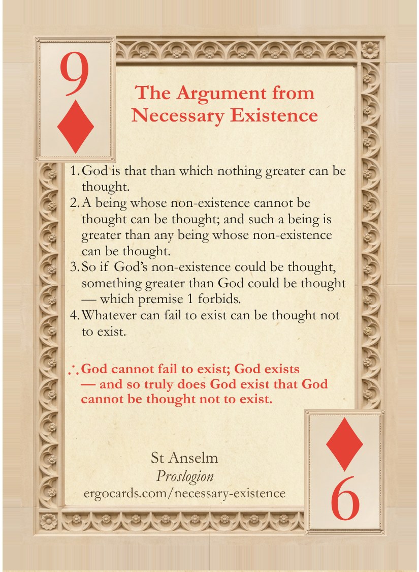 The Argument from Necessary Existence, card face
