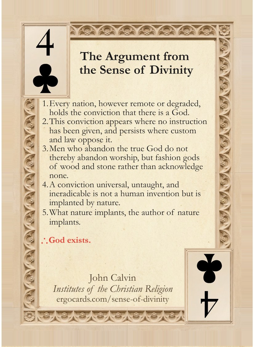 Argument from the Sense of Divinity, card face