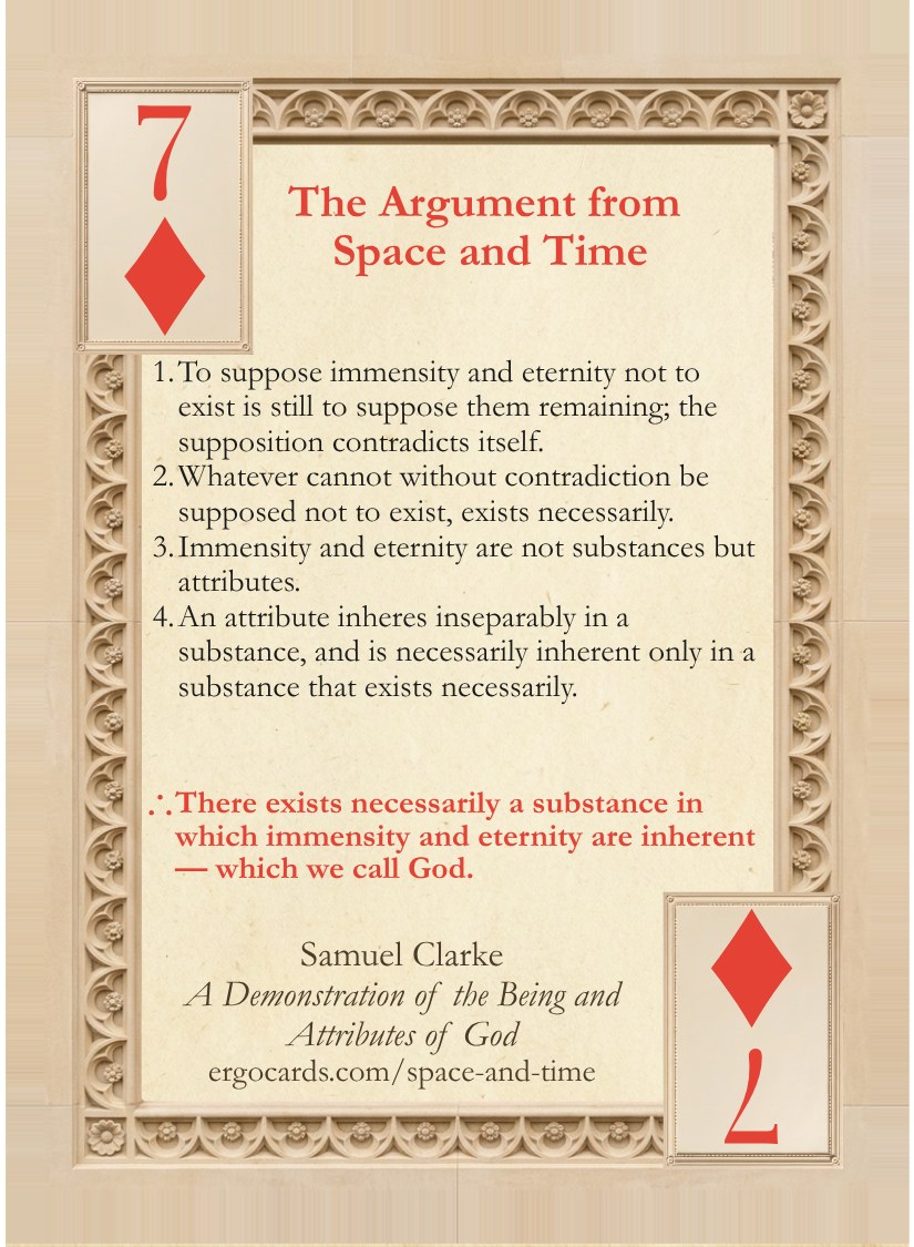 Argument from Space and Time, card face
